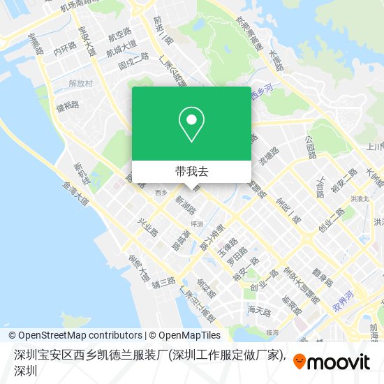 深圳宝安区西乡凯德兰服装厂(深圳工作服定做厂家)地图