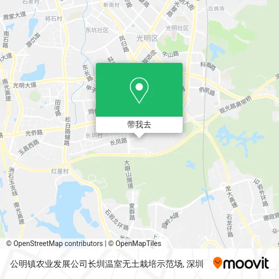 公明镇农业发展公司长圳温室无土栽培示范场地图