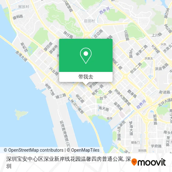 深圳宝安中心区深业新岸线花园温馨四房普通公寓地图