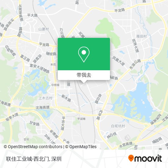 联佳工业城-西北门地图