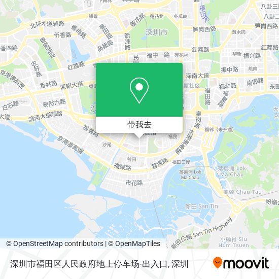 深圳市福田区人民政府地上停车场-出入口地图