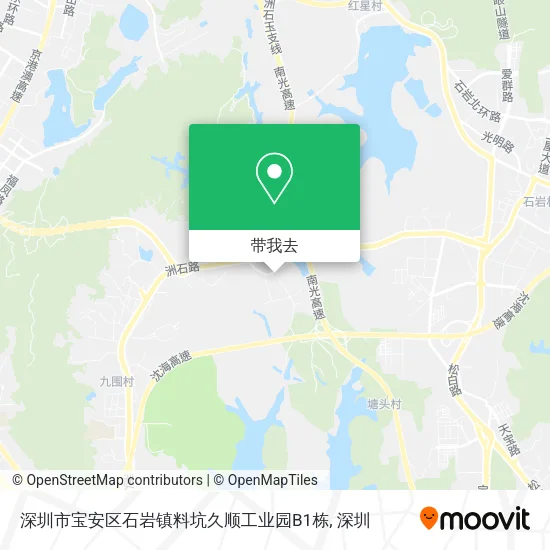 深圳市宝安区石岩镇料坑久顺工业园B1栋地图