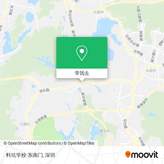 料坑学校-东南门地图