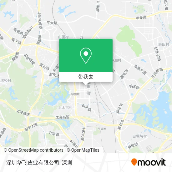 深圳华飞皮业有限公司地图