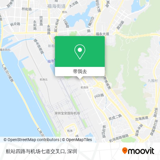 航站四路与机场七道交叉口地图