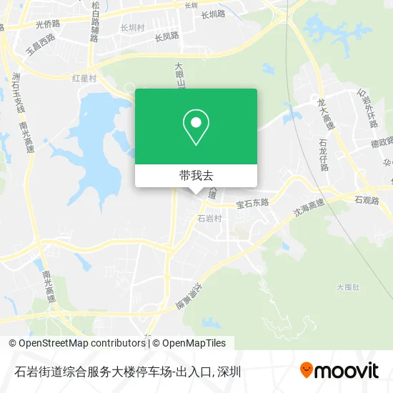 石岩街道综合服务大楼停车场-出入口地图