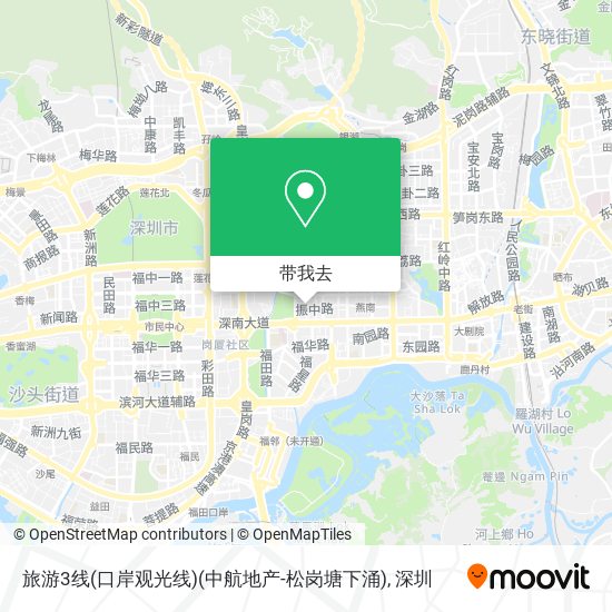 旅游3线(口岸观光线)(中航地产-松岗塘下涌)地图