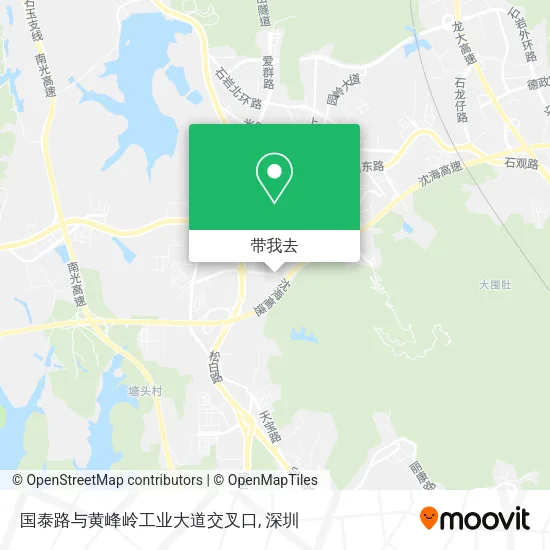 国泰路与黄峰岭工业大道交叉口地图