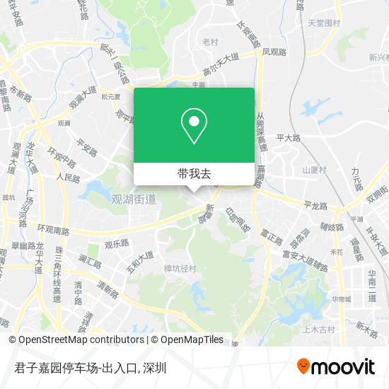 君子嘉园停车场-出入口地图