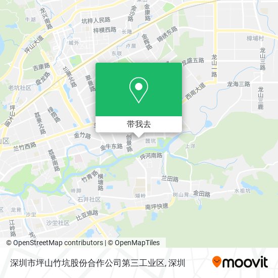 深圳市坪山竹坑股份合作公司第三工业区地图