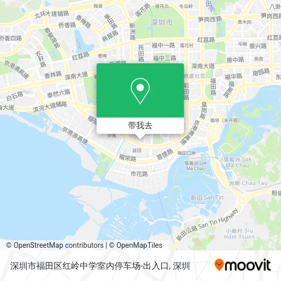 深圳市福田区红岭中学室内停车场-出入口地图