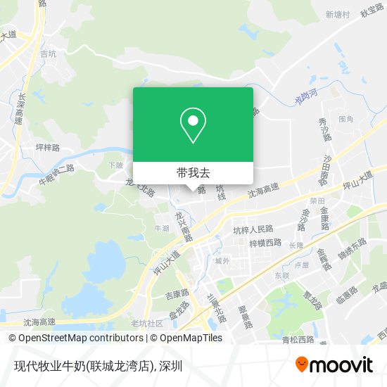 现代牧业牛奶(联城龙湾店)地图