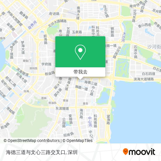 海德三道与文心三路交叉口地图