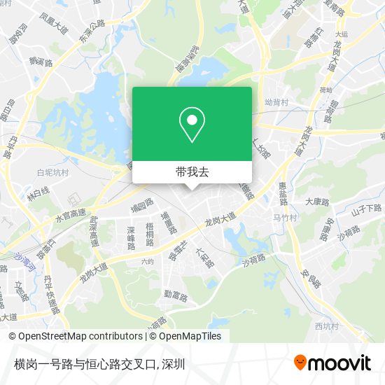 横岗一号路与恒心路交叉口地图