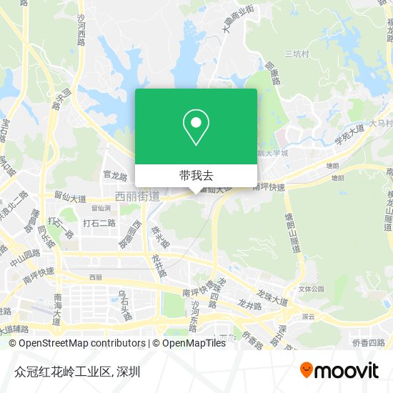 众冠红花岭工业区地图