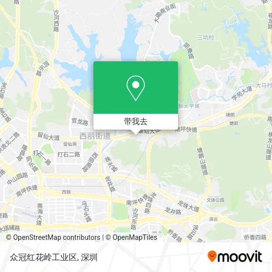 众冠红花岭工业区地图