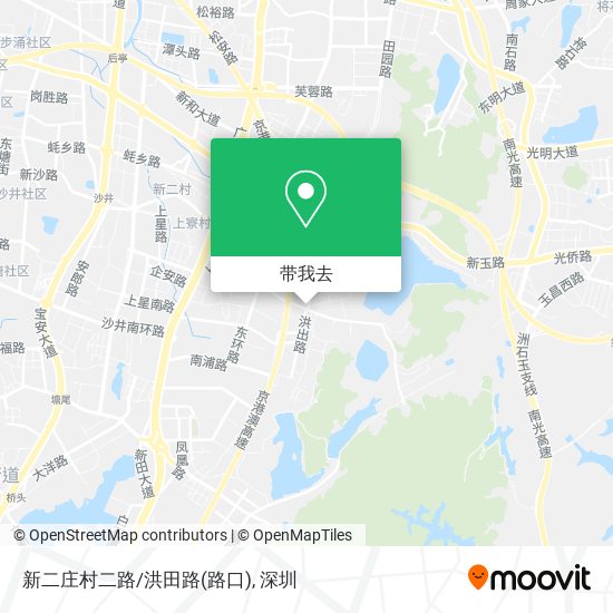新二庄村二路/洪田路(路口)地图