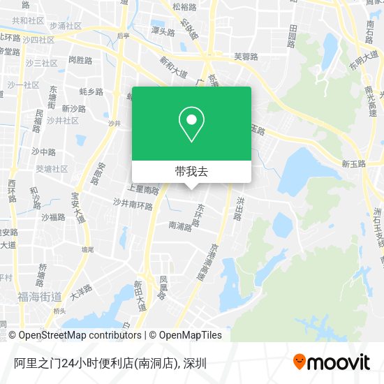 阿里之门24小时便利店(南洞店)地图