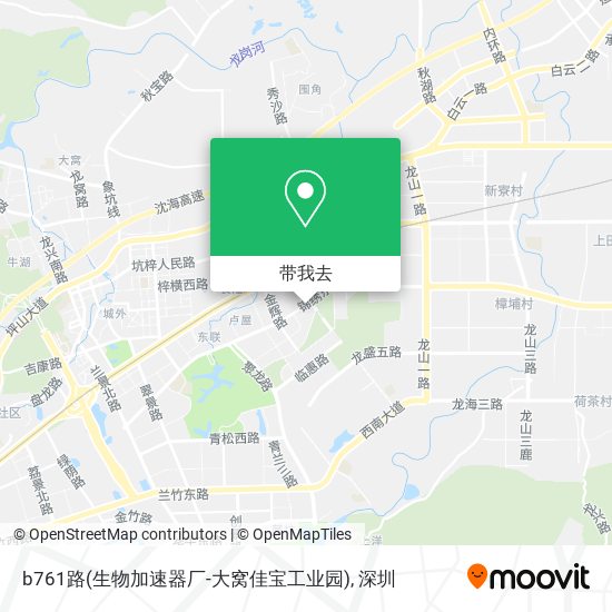 b761路(生物加速器厂-大窝佳宝工业园)地图