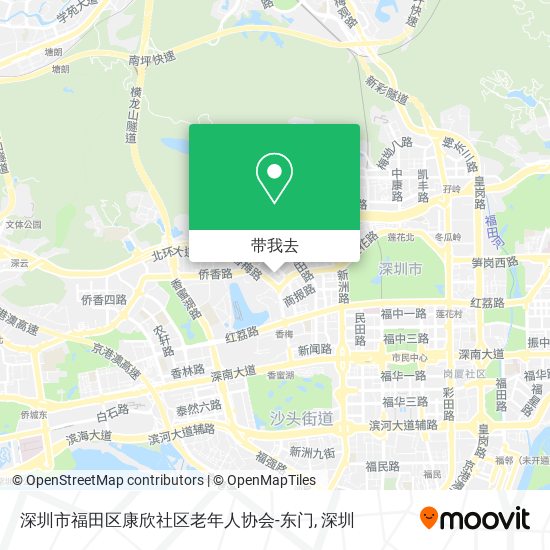深圳市福田区康欣社区老年人协会-东门地图