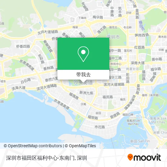 深圳市福田区福利中心-东南门地图