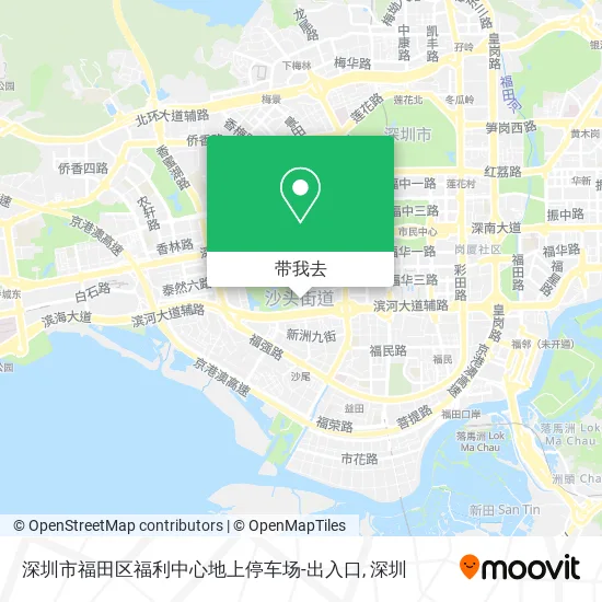 深圳市福田区福利中心地上停车场-出入口地图