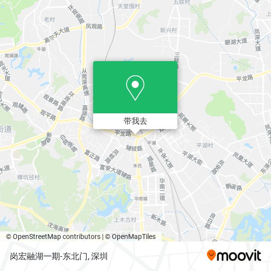 岗宏融湖一期-东北门地图