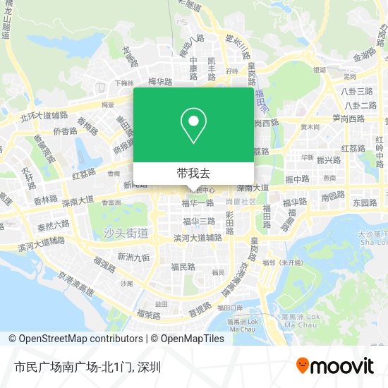 市民广场南广场-北1门地图