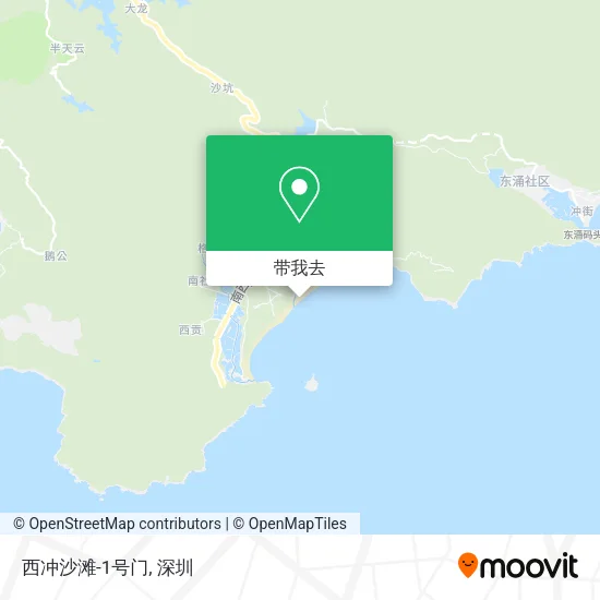 西冲沙滩-1号门地图