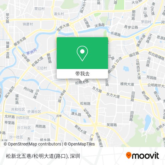 松新北五巷/松明大道(路口)地图