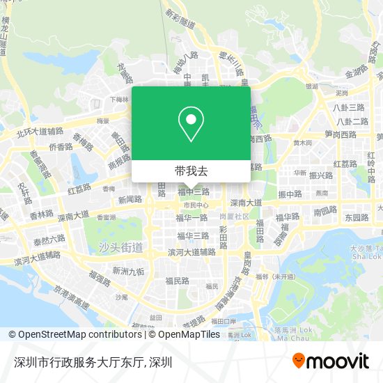深圳市行政服务大厅东厅地图