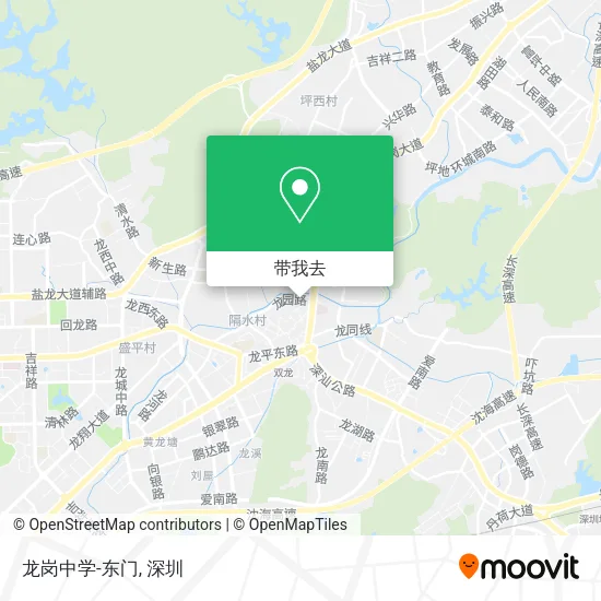 龙岗中学-东门地图