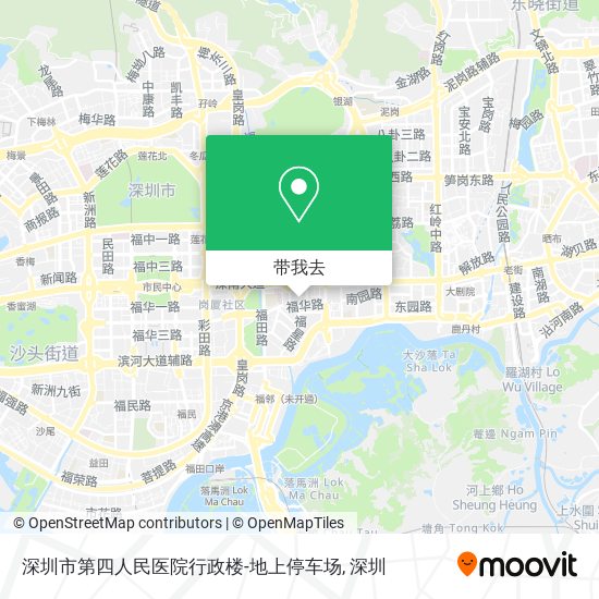 深圳市第四人民医院行政楼-地上停车场地图
