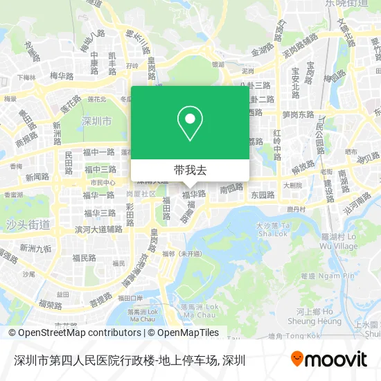 深圳市第四人民医院行政楼-地上停车场地图