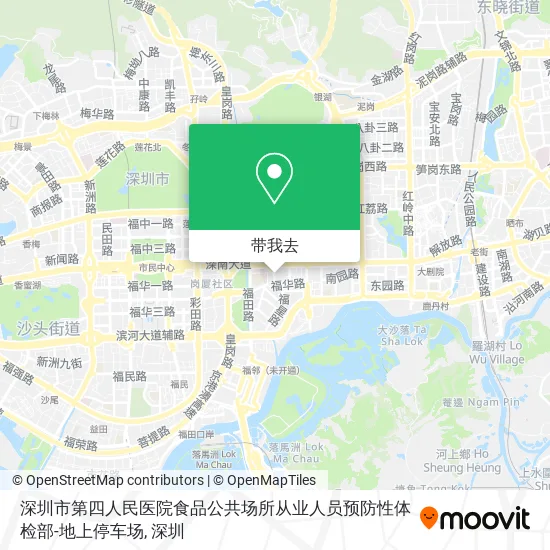 深圳市第四人民医院食品公共场所从业人员预防性体检部-地上停车场地图