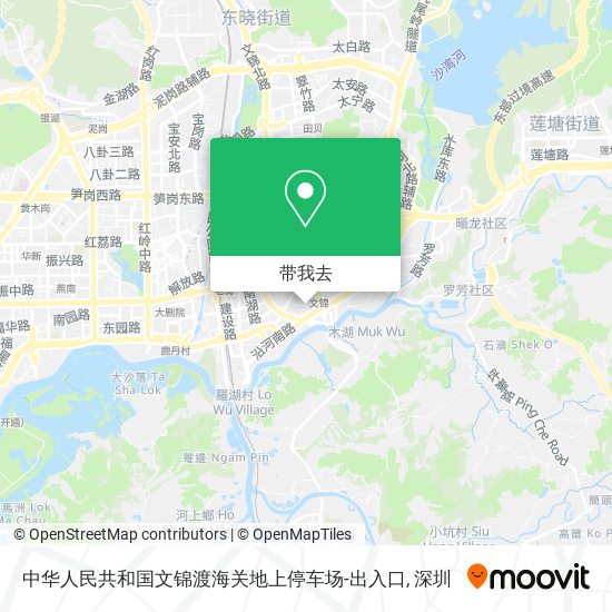 中华人民共和国文锦渡海关地上停车场-出入口地图