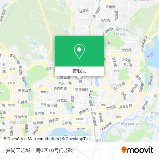 笋岗工艺城一期C区10号门地图