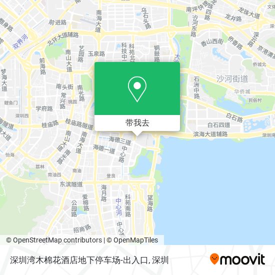 深圳湾木棉花酒店地下停车场-出入口地图