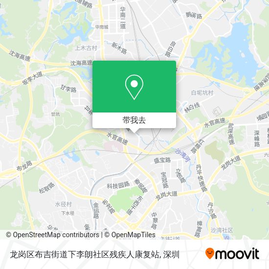 龙岗区布吉街道下李朗社区残疾人康复站地图