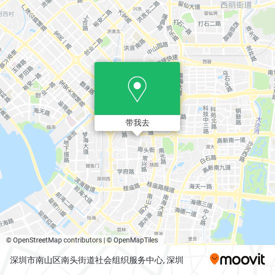 深圳市南山区南头街道社会组织服务中心地图