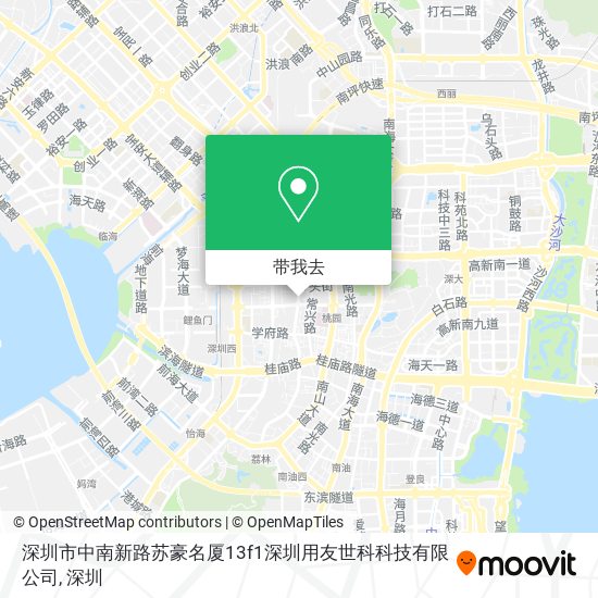 深圳市中南新路苏豪名厦13f1深圳用友世科科技有限公司地图