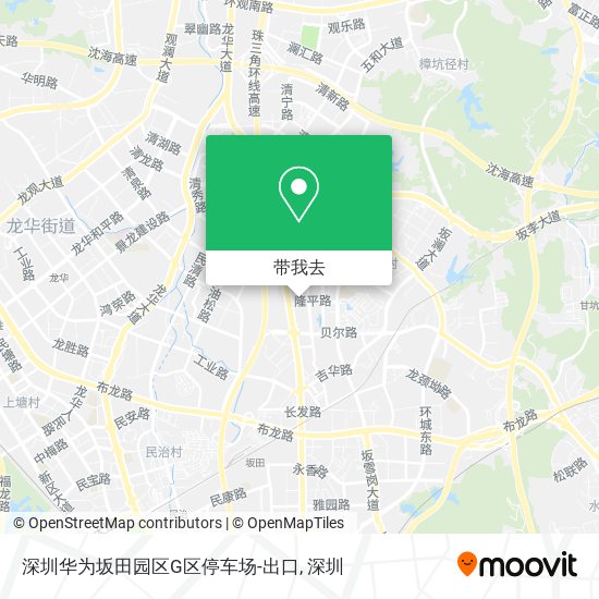 深圳华为坂田园区G区停车场-出口地图