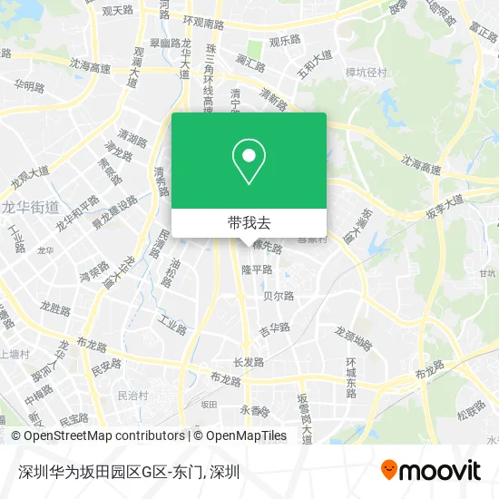 深圳华为坂田园区G区-东门地图