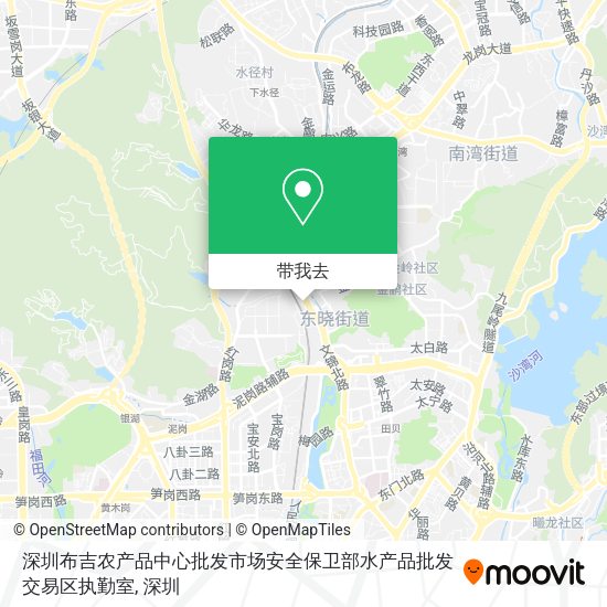 深圳布吉农产品中心批发市场安全保卫部水产品批发交易区执勤室地图