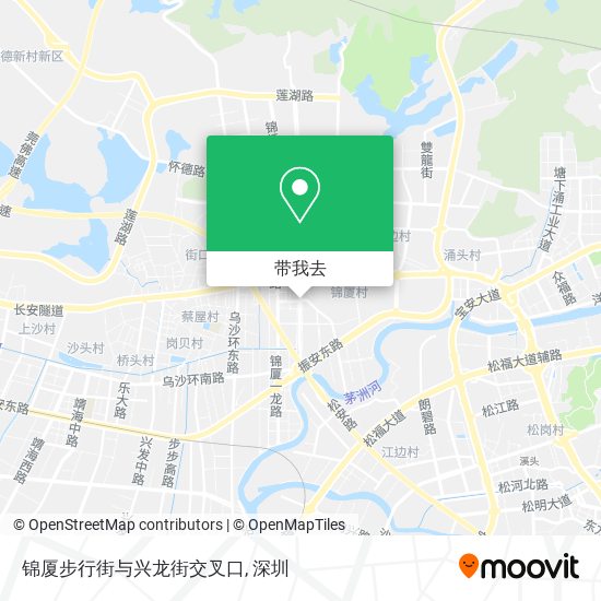 锦厦步行街与兴龙街交叉口地图