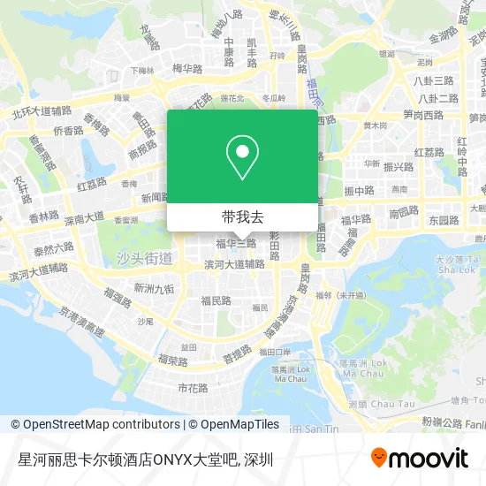 星河丽思卡尔顿酒店ONYX大堂吧地图