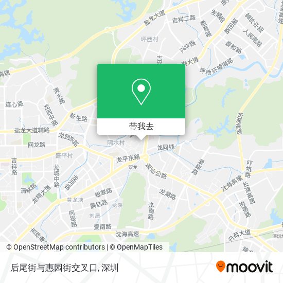 后尾街与惠园街交叉口地图