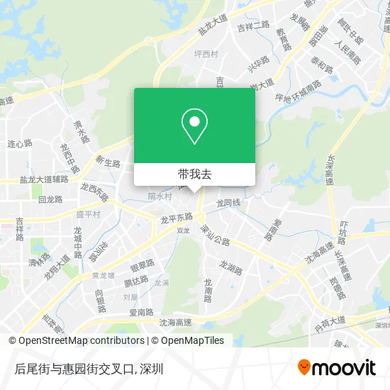 后尾街与惠园街交叉口地图