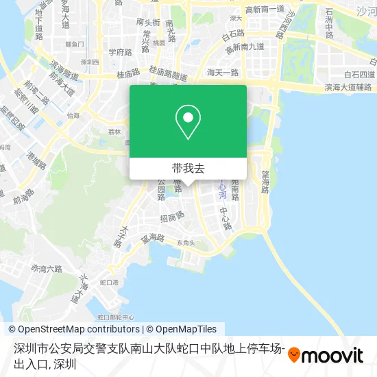 深圳市公安局交警支队南山大队蛇口中队地上停车场-出入口地图