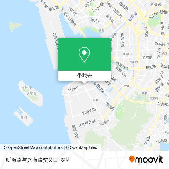 听海路与兴海路交叉口地图